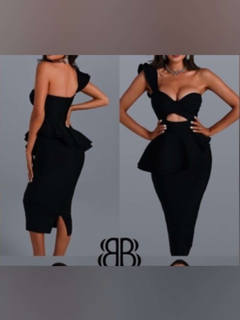 🖤Rare Bella Black Peplum Pencil Skirt